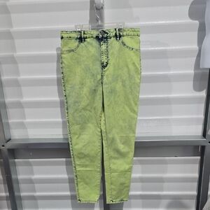 Almost Famous Lime Green Jeans Size Large